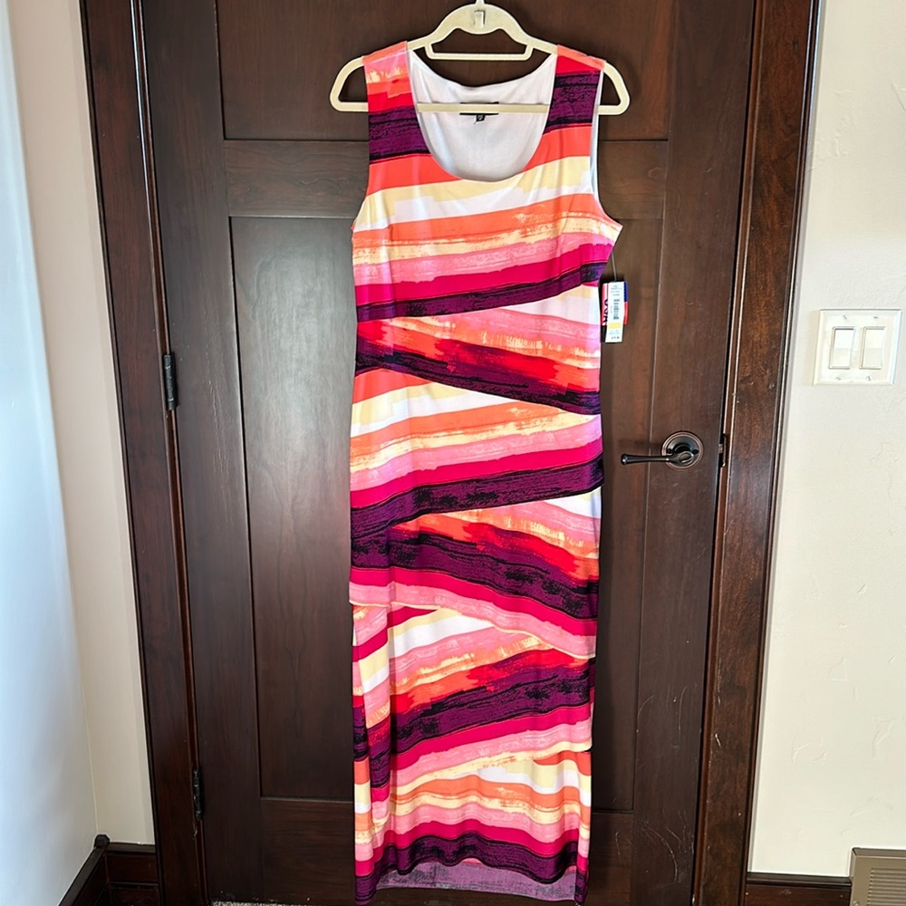 R & M Richard’s fuchsia maxi dress size 14